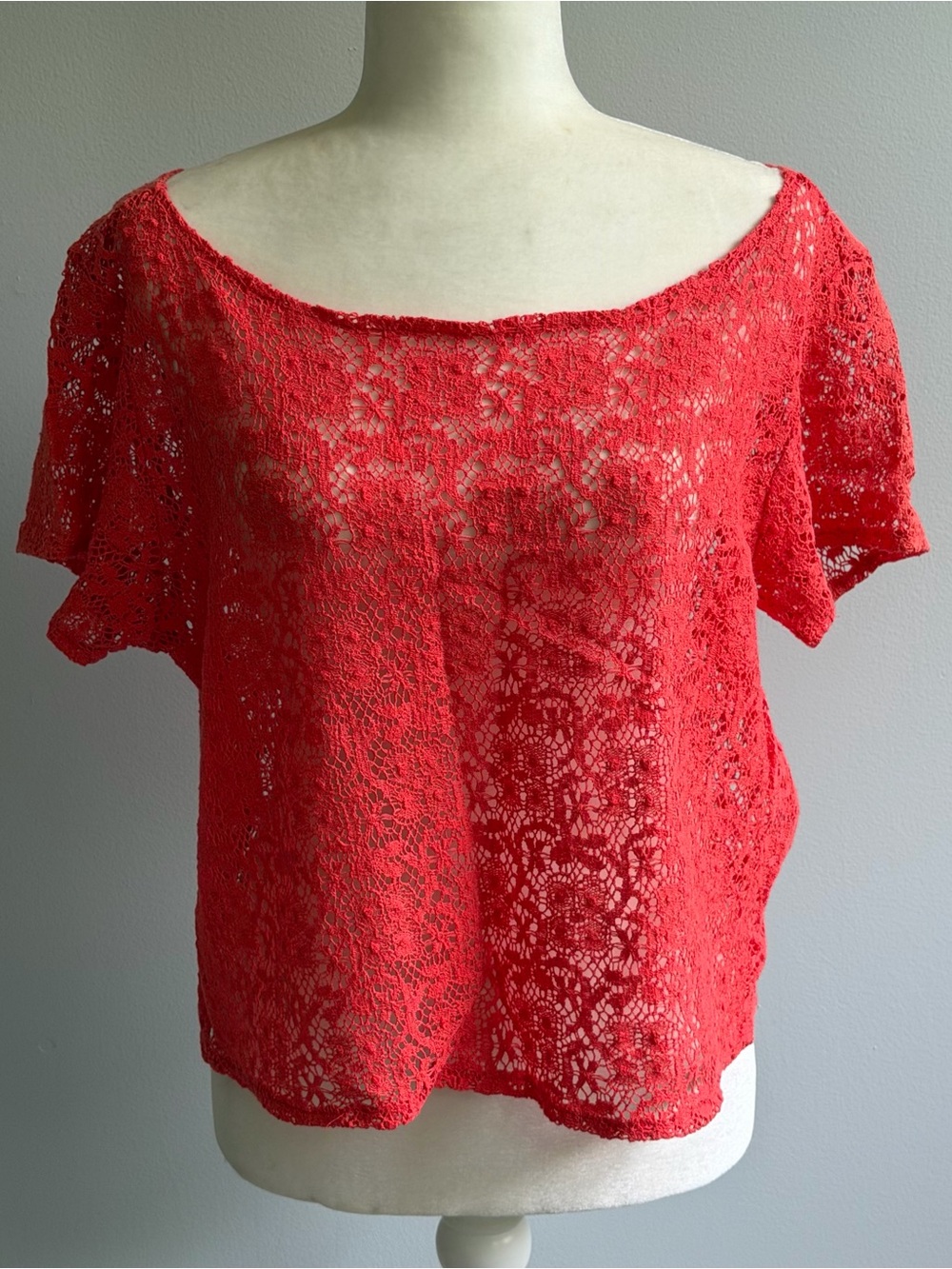 NWT Michael Stars Lace Short Sleeve Top Women’s Size OS